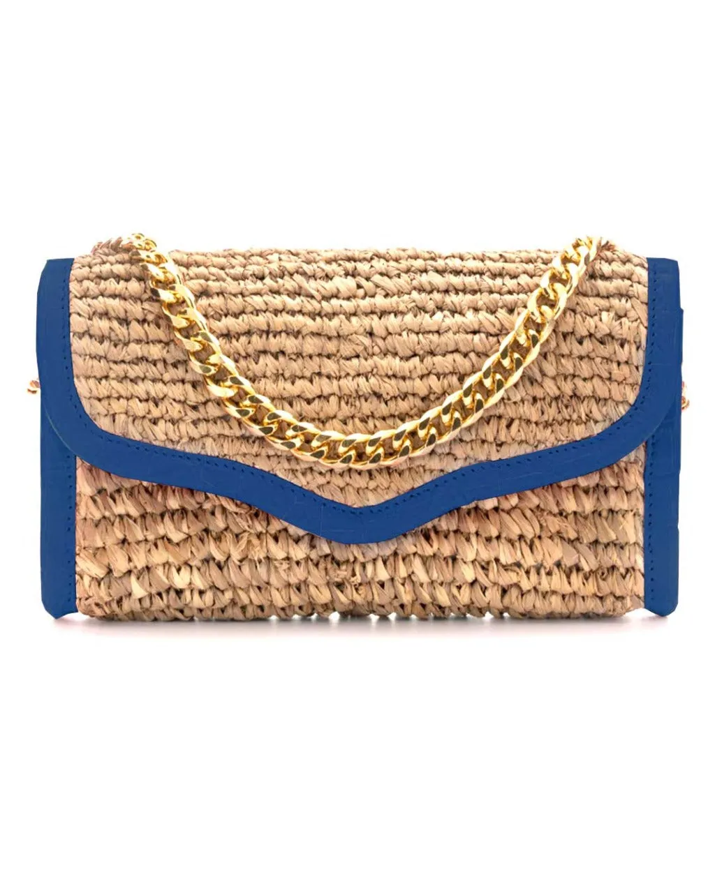 LADY RAFFIA SHOULDER BAG | BRIGHT BLUE