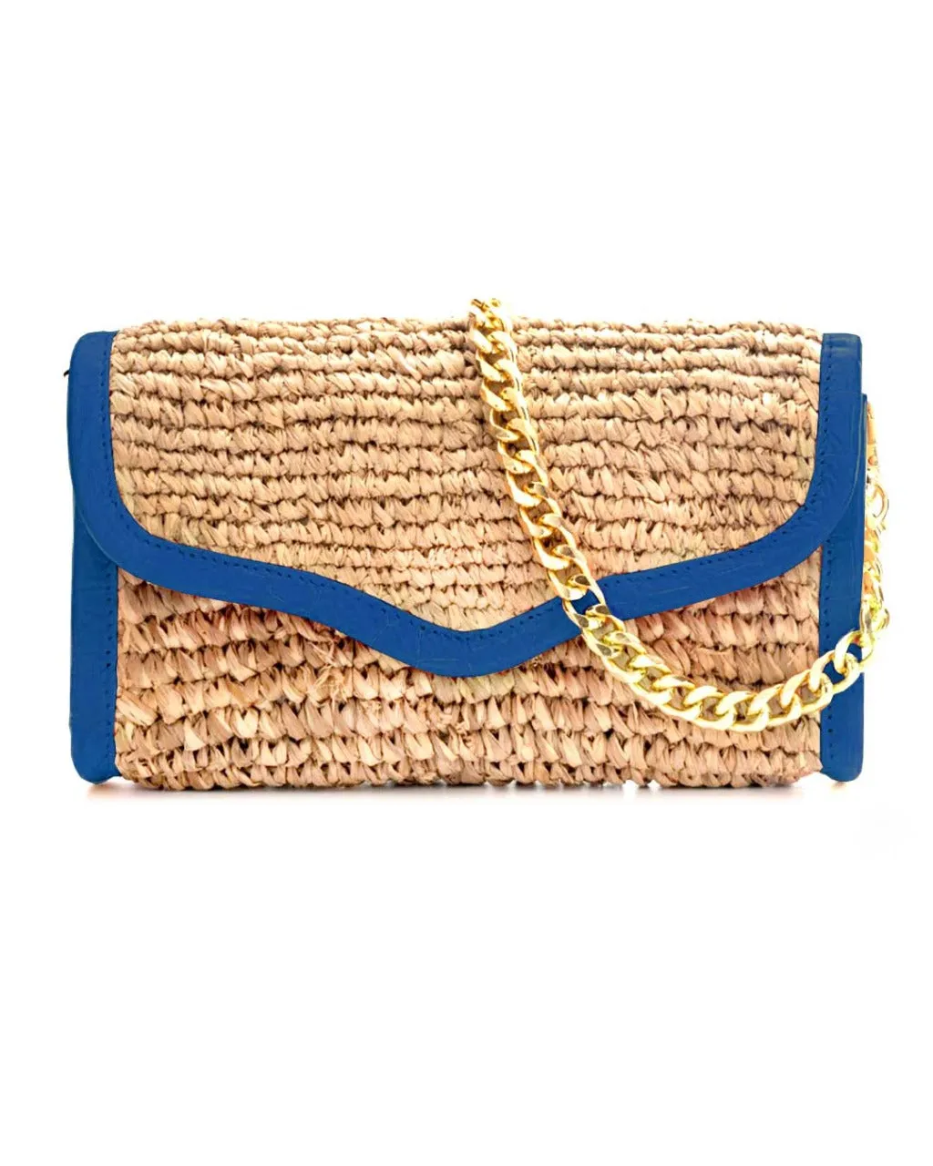 LADY RAFFIA SHOULDER BAG | BRIGHT BLUE