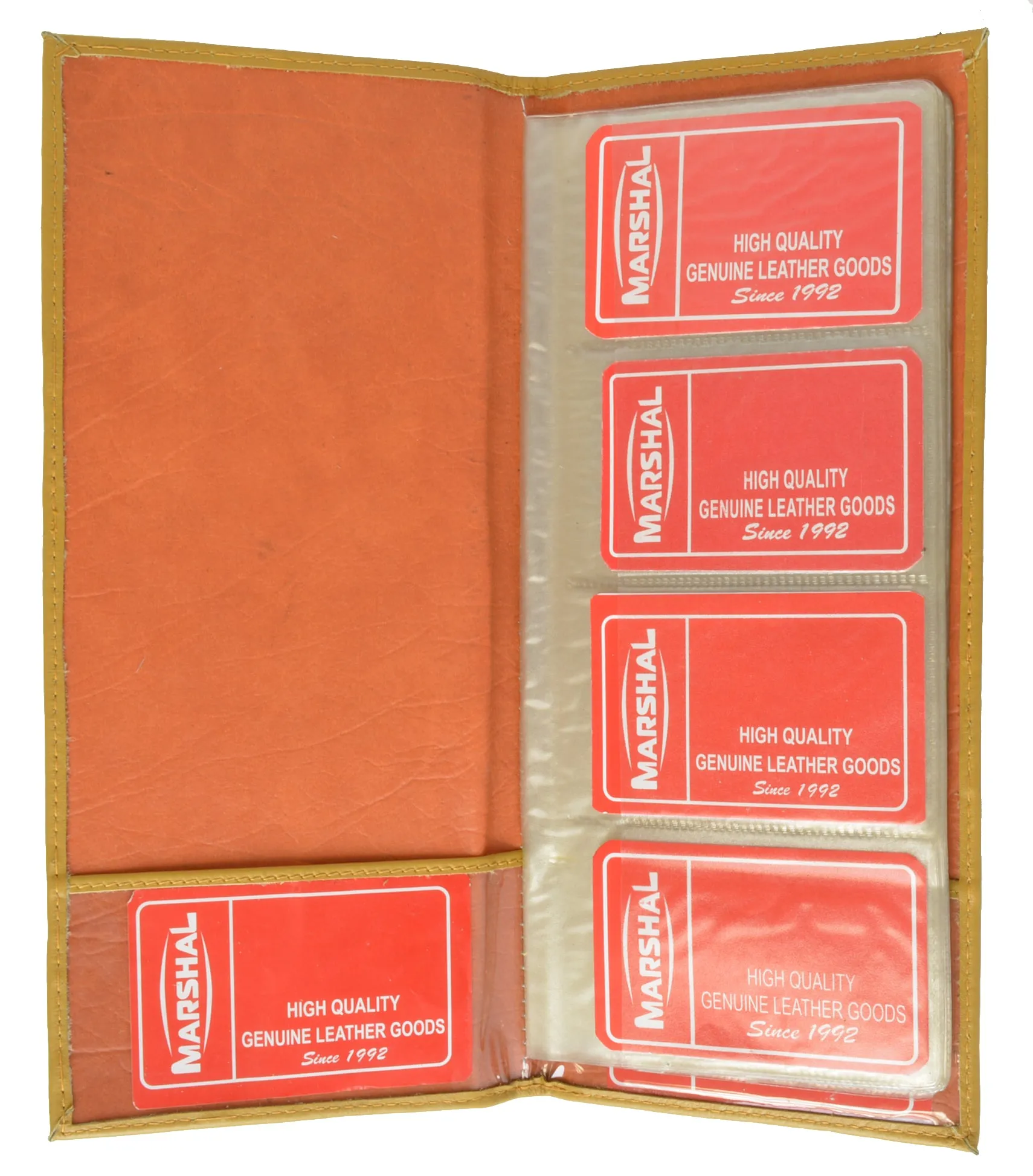 Leather Business Cards Holder Case Organizer 160 Name ID Credit Card Book Keeper