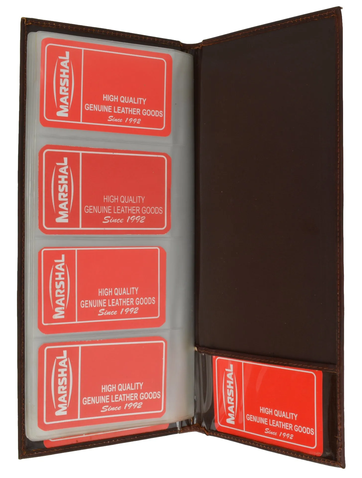 Leather Business Cards Holder Case Organizer 160 Name ID Credit Card Book Keeper