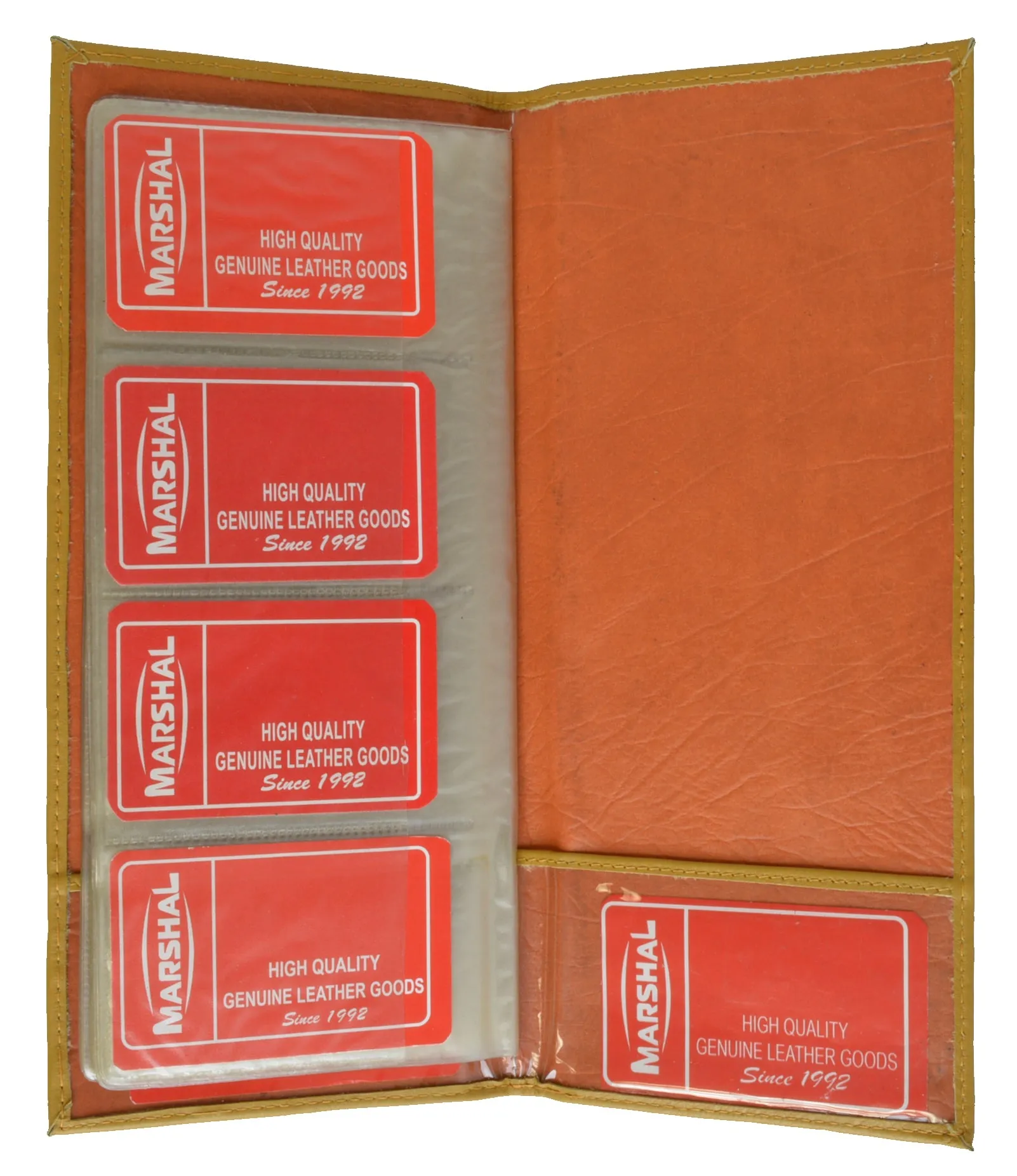 Leather Business Cards Holder Case Organizer 160 Name ID Credit Card Book Keeper