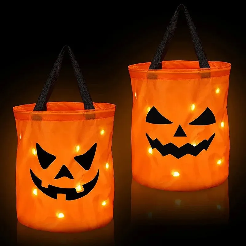 LED Candy Bag - Trick or Treat Pumpkin Bucket