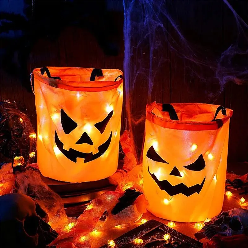 LED Candy Bag - Trick or Treat Pumpkin Bucket