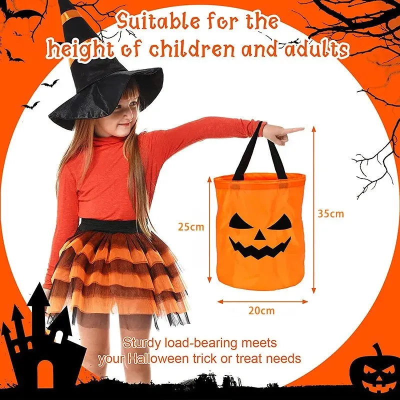 LED Candy Bag - Trick or Treat Pumpkin Bucket