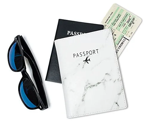 Leotruny Passport Holder Cover Wallet RFID Leather Card Case