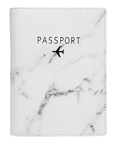 Leotruny Passport Holder Cover Wallet RFID Leather Card Case