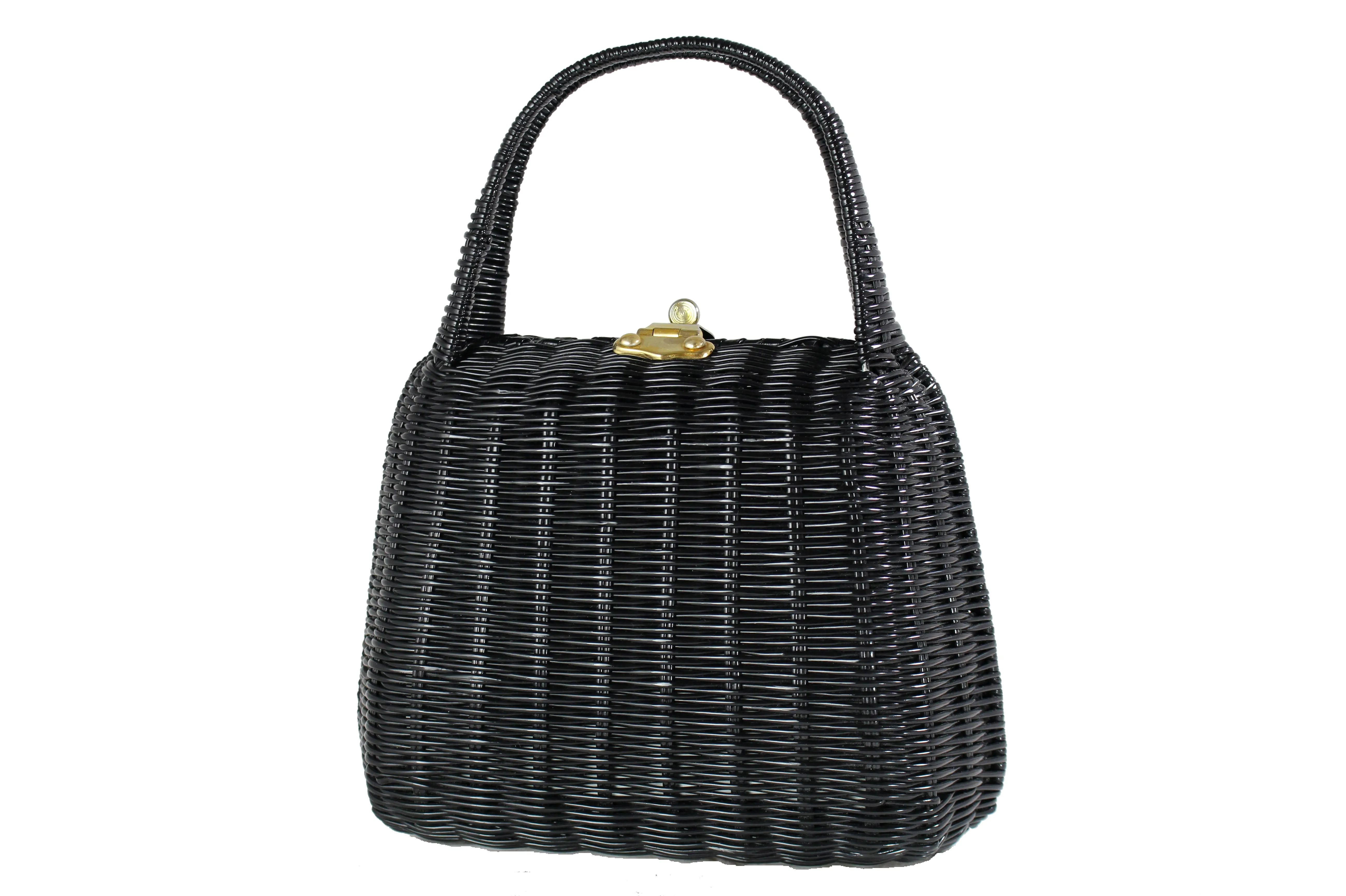 LESCO black plastic wicker bag