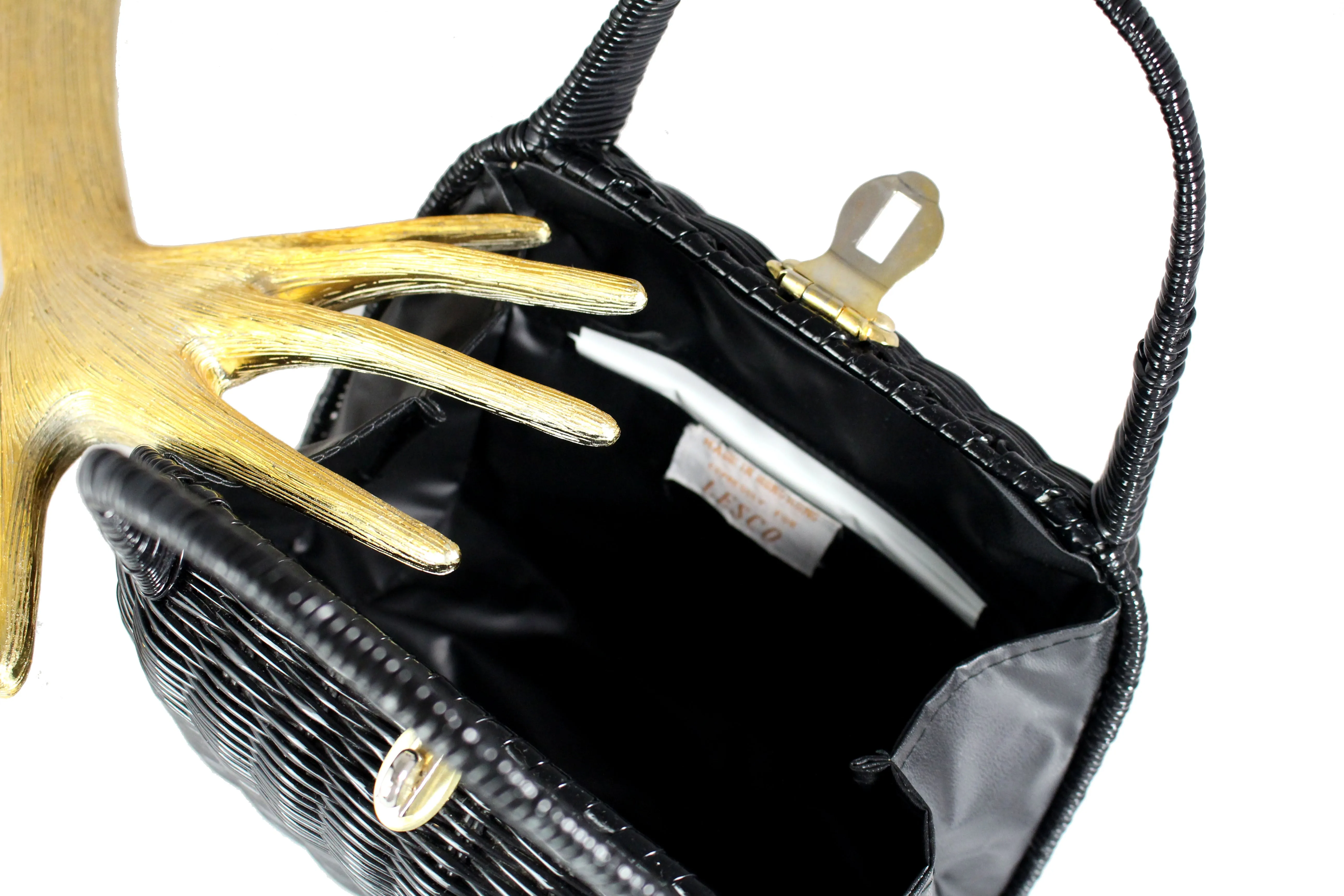 LESCO black plastic wicker bag