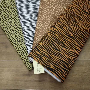 Lewis and Irene Small Things Wild Animals Tiger Print Cotton Fabric