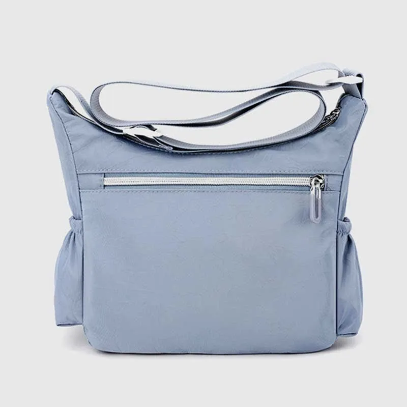 Lightweight Multi-Pocket Nylon Purse for Women Multifunctional Crossbody Shoulder Bag