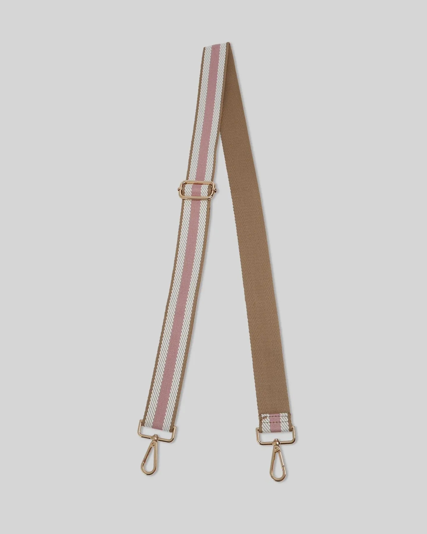 Louenhide Stripe Webbing Guitar Strap - Camel / Pink