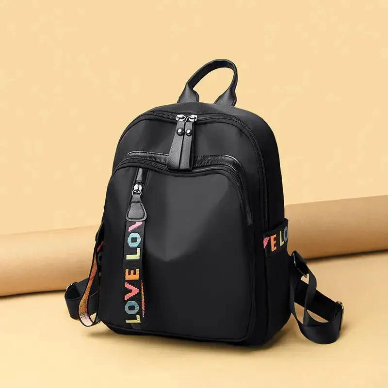 Love Black PU Leather Vegan Backpack