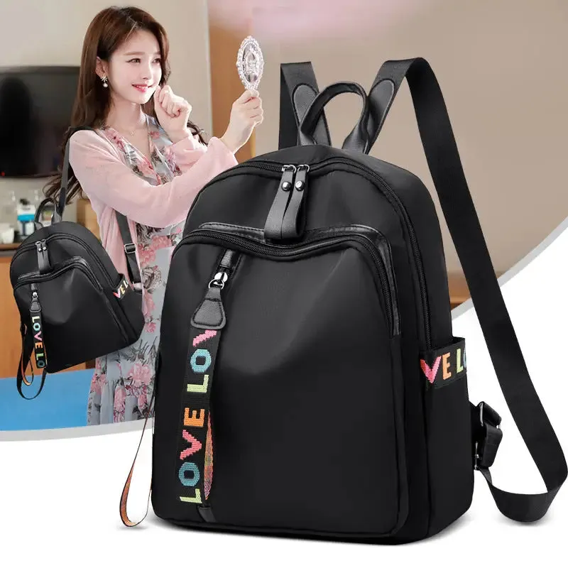 Love Black PU Leather Vegan Backpack