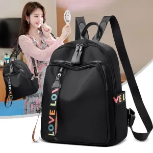 Love Black PU Leather Vegan Backpack