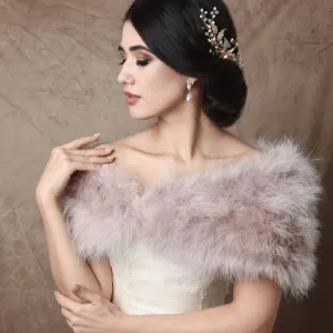 Lucy Lavendar Marabou Feather Shrug