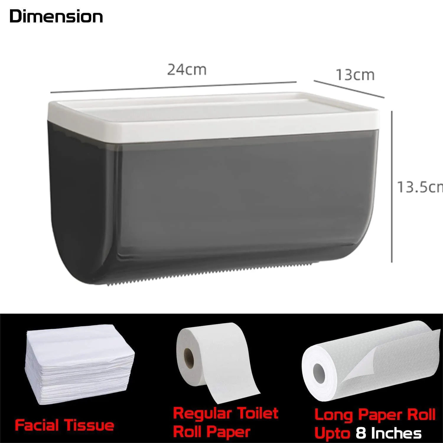 Magic Sticker Series Wall Mounted Toilet Paper Holder Stand for Bathroom