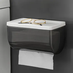 Magic Sticker Series Wall Mounted Toilet Paper Holder Stand for Bathroom