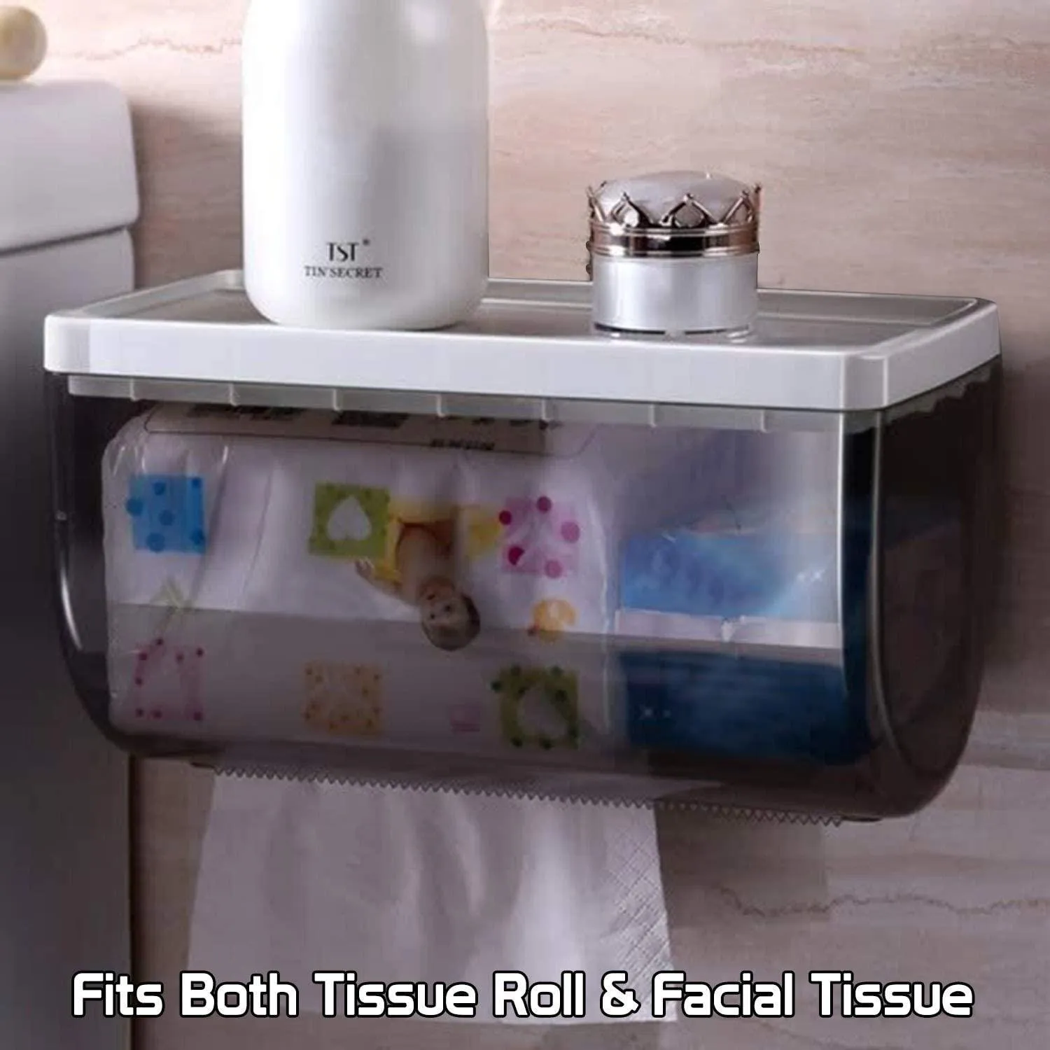 Magic Sticker Series Wall Mounted Toilet Paper Holder Stand for Bathroom