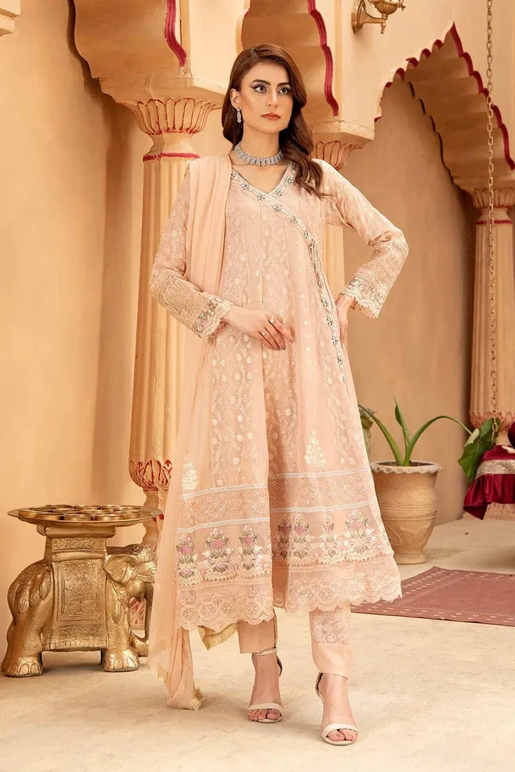 Manahils - Jal Pari RTW Collection - Angrakha-B-008-Peach