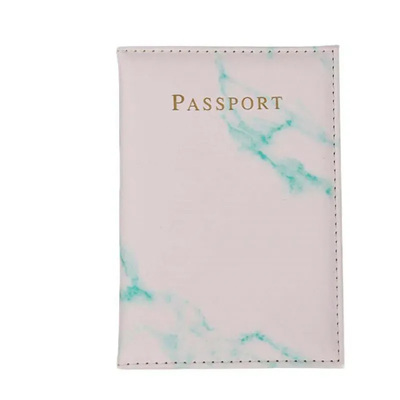 Marble Passport Holder Wallet Leather