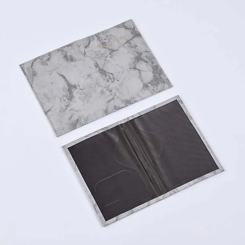 Marble Passport Holder Wallet Leather
