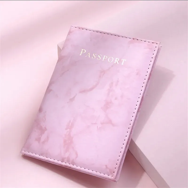Marble Passport Holder Wallet Leather