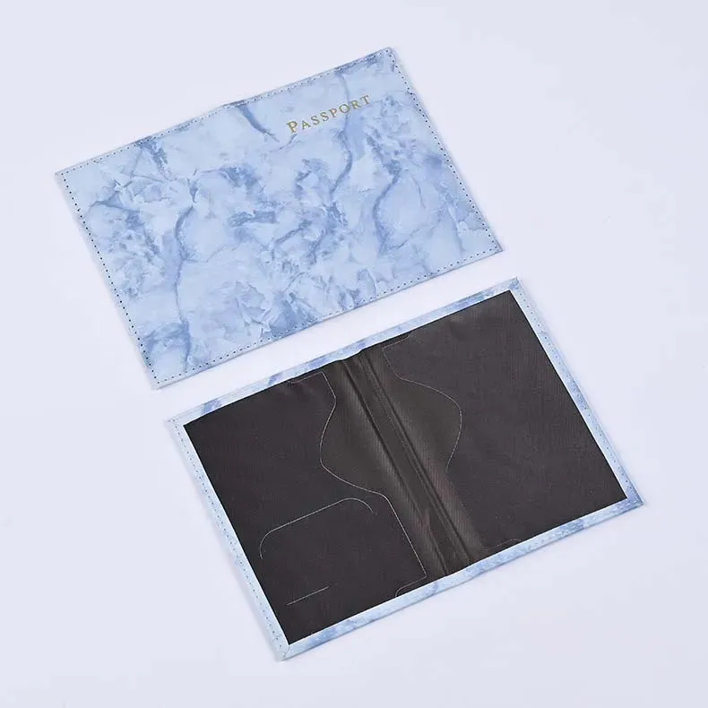 Marble Passport Holder Wallet Leather
