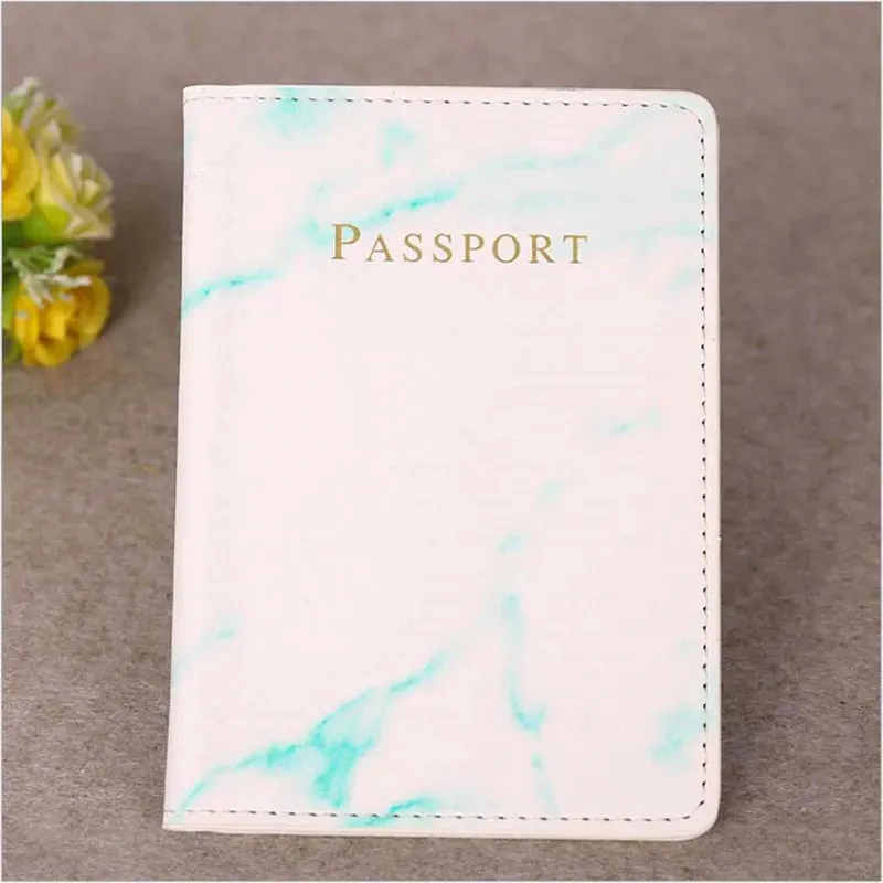 Marble Passport Holder Wallet Leather