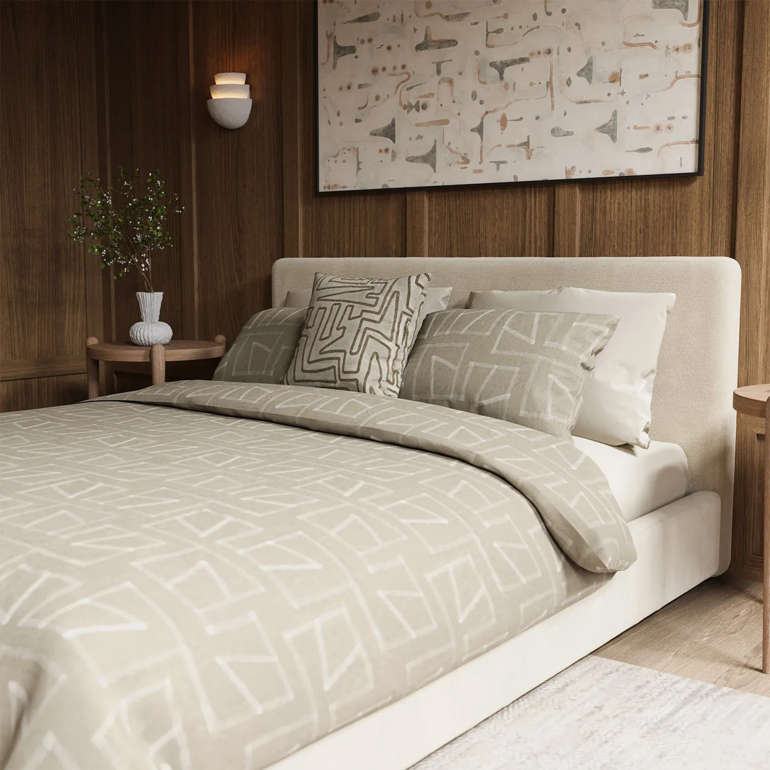 Mareé Embroidered 3-piece Duvet Set