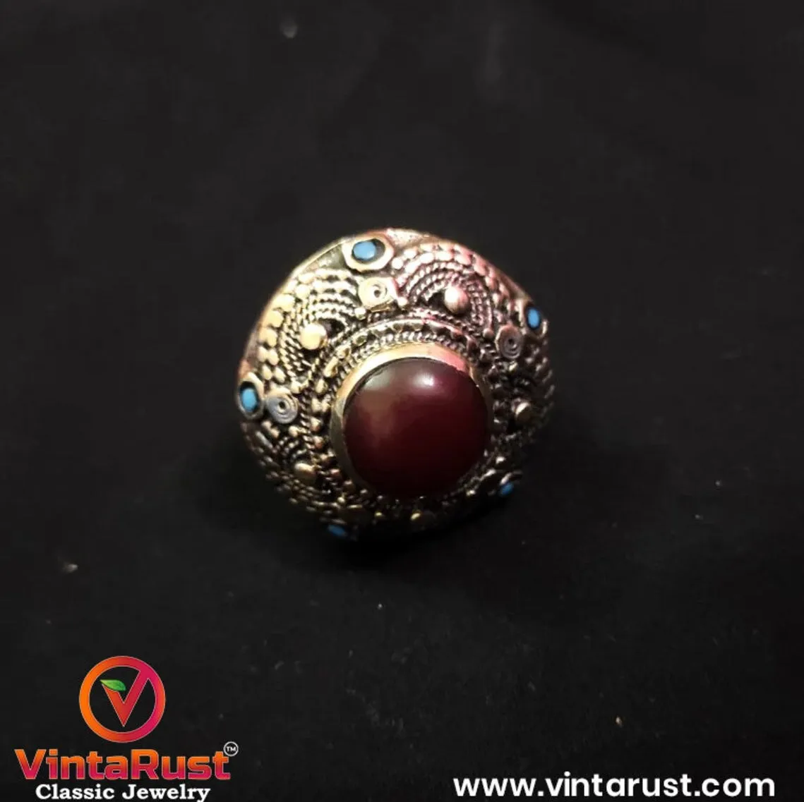 Massive Kuchi Ring with Stone
