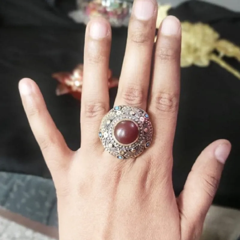 Massive Kuchi Ring with Stone