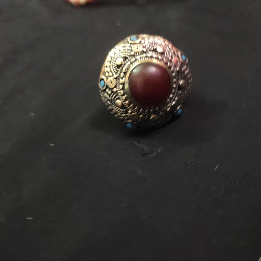 Massive Kuchi Ring with Stone