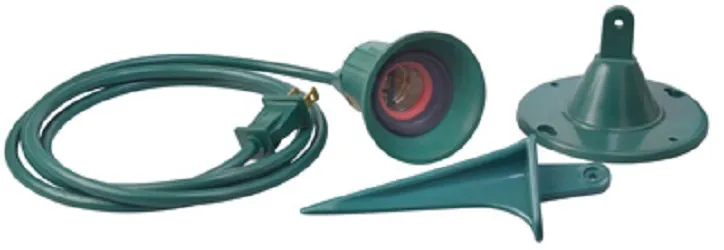Master Electrician 05706ME 18/2 Green Outdoor Floodlight Spotlight Holder - Quantity of 6