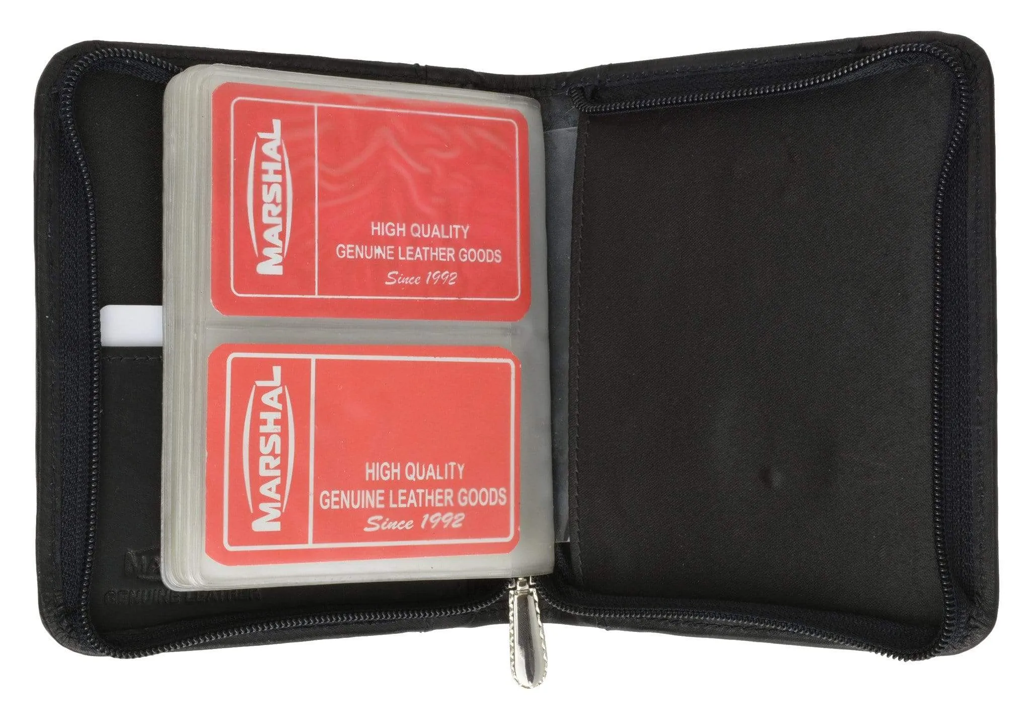 Medium Genuine Leather Zip Around Business Credit Card Holder 2670 CF (C)