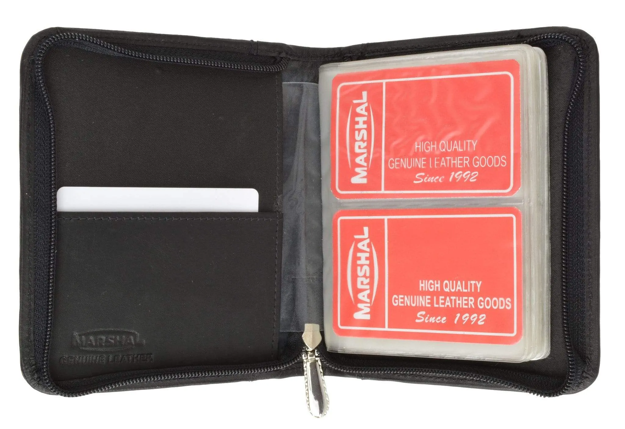 Medium Genuine Leather Zip Around Business Credit Card Holder 2670 CF (C)