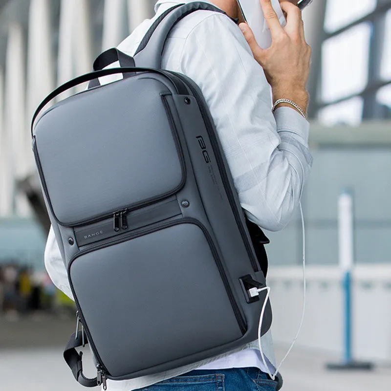Men's Waterproof Multifunction Business Laptop Bacpack with USB Charging Port
