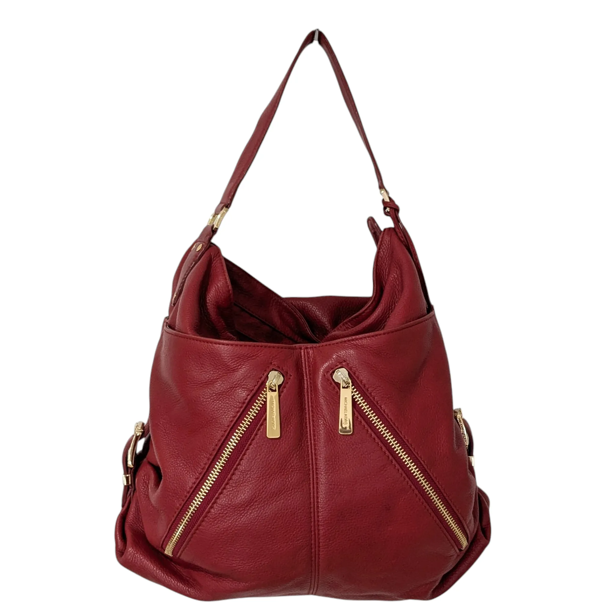 MICHAEL Michael Kors Portland Mandarin Red Leather Hobo Bag