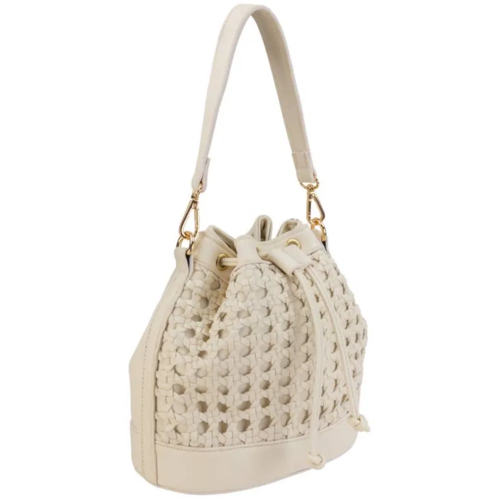 Mini Faux Leather Bucket Bag