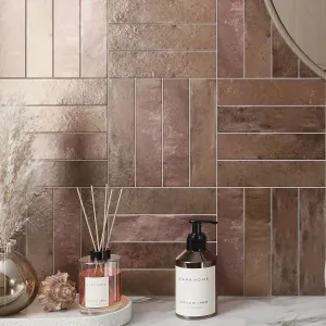 Molten Bronze Brick Ceramic Subway Tile