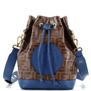 Mon Tresor Bucket Bag Zucca Coated Canvas Small