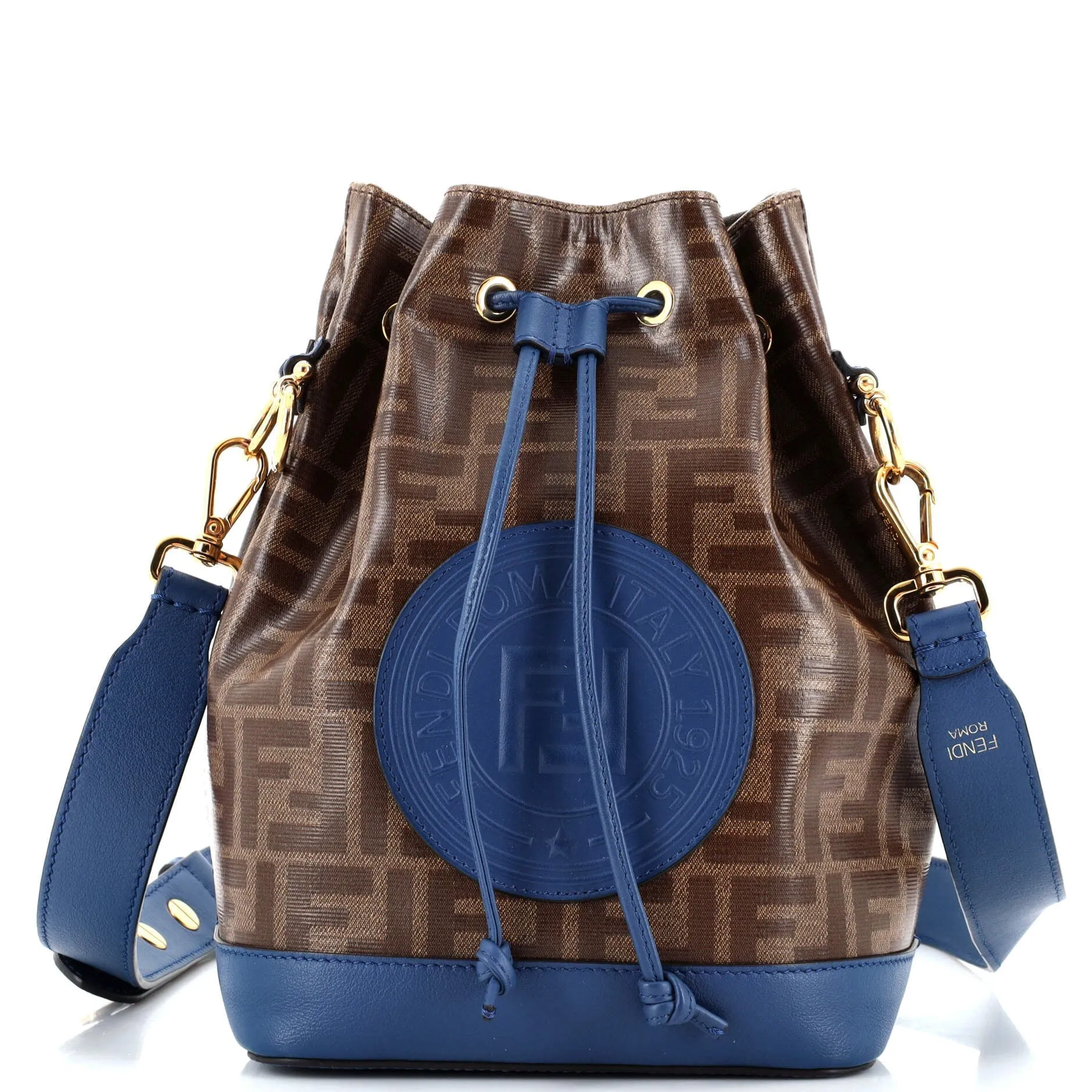 Mon Tresor Bucket Bag Zucca Coated Canvas Small