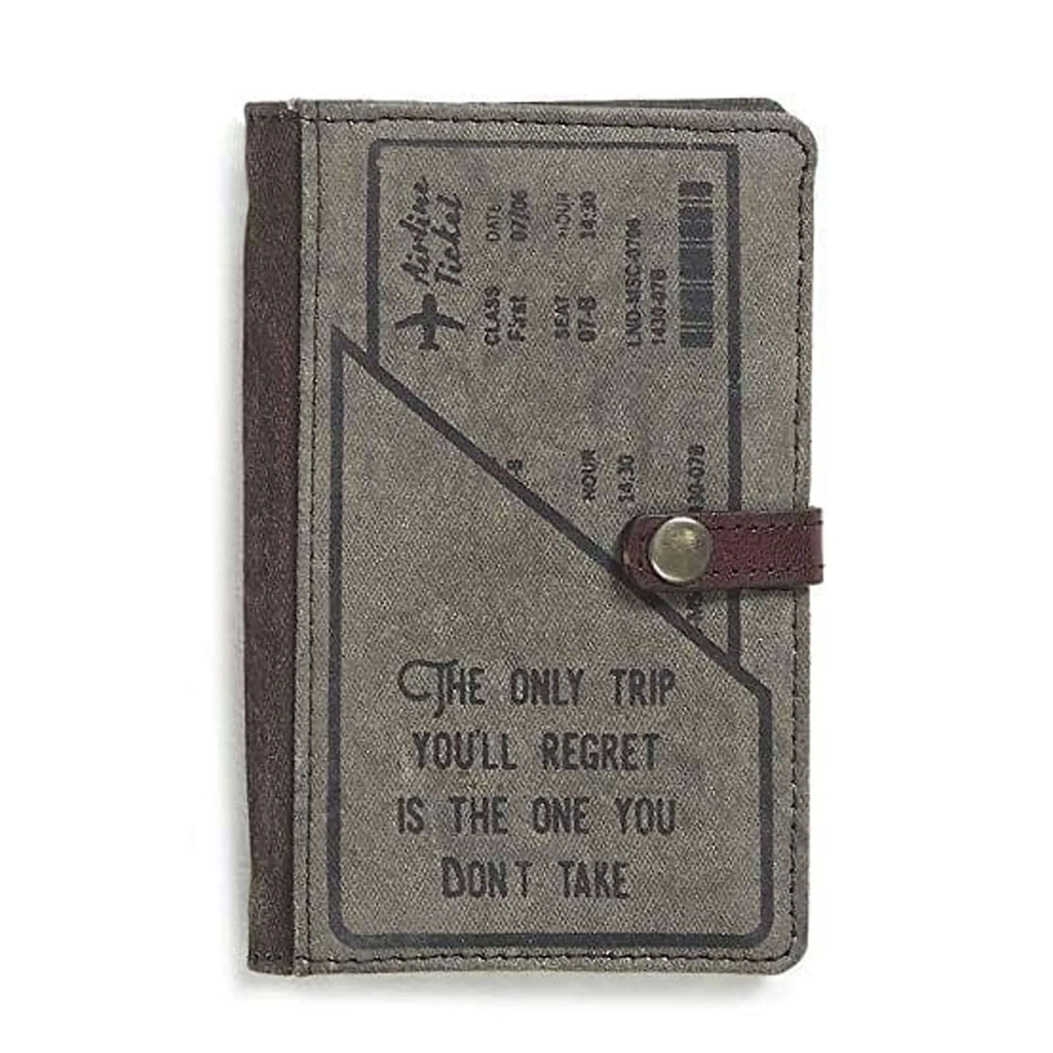 Mona B - Pack of Travel Passport Holder Credit Card Wallet Case and Luggage Tag (2 Items) (Trip Regrets Passport Wallet and Luggage Tag)