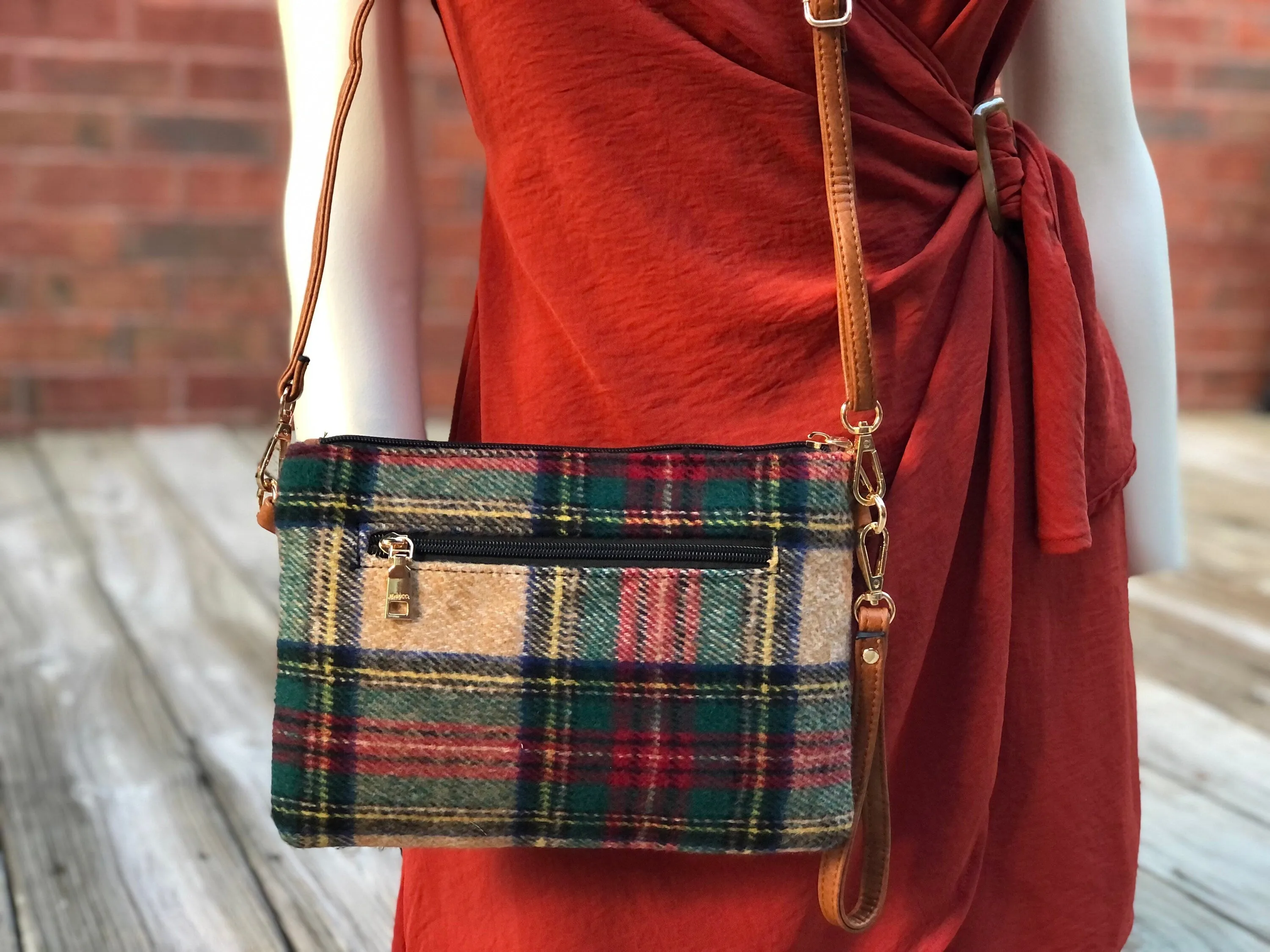Monogram Crossbody Plaid purse, Crossbody Bag, Riley Plaid Crossbody Plaid Crossbody,Monogrammed Purse