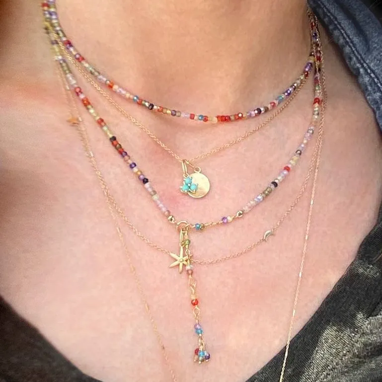 Multi Colored CZ Wrap Bracelet & Necklace
