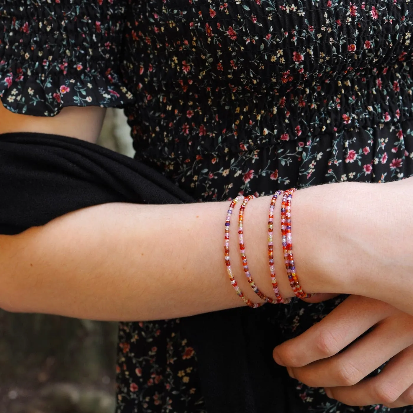 Multi Colored CZ Wrap Bracelet & Necklace