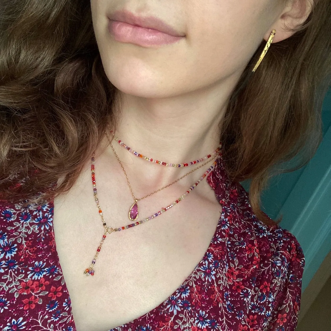Multi Colored CZ Wrap Bracelet & Necklace