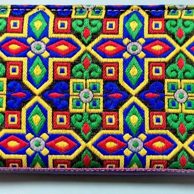 Multicolor Designer Fabric Clutch
