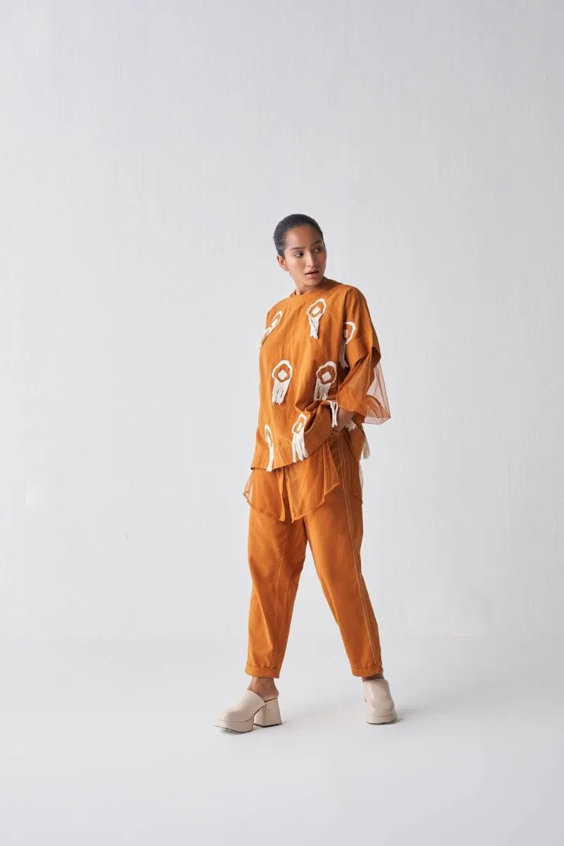 New Narrow Bottom Poplin - Rust