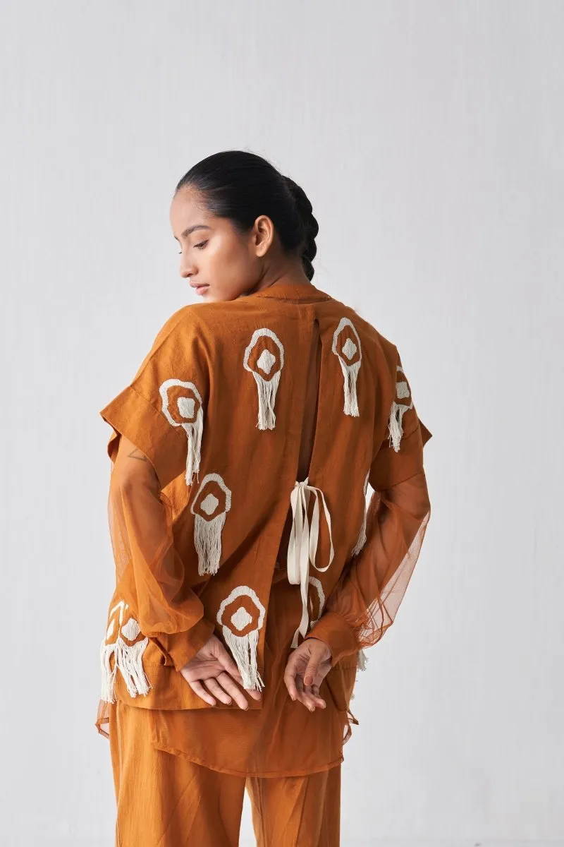 New Narrow Bottom Poplin - Rust