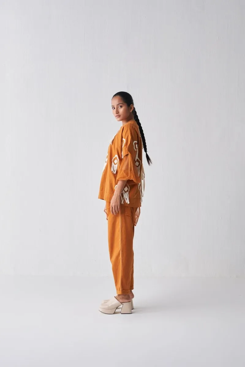 New Narrow Bottom Poplin - Rust